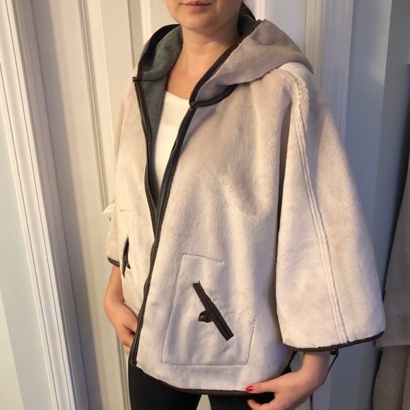 Anthropology reversible denim poncho - Picture 6 of 8